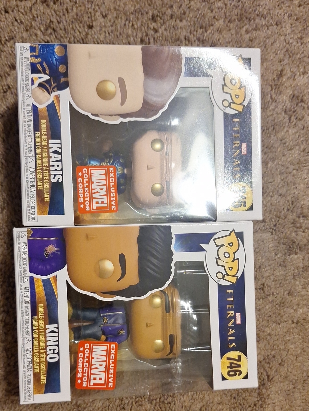 Funko Pop! Marvel Eternals Ikaris & Kingo Duo — Blue, Purple & Gold Accents